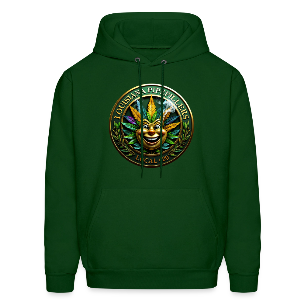 LOUISIANA PIPEFILLERS LOCAL 420 Men's Hoodie - forest green