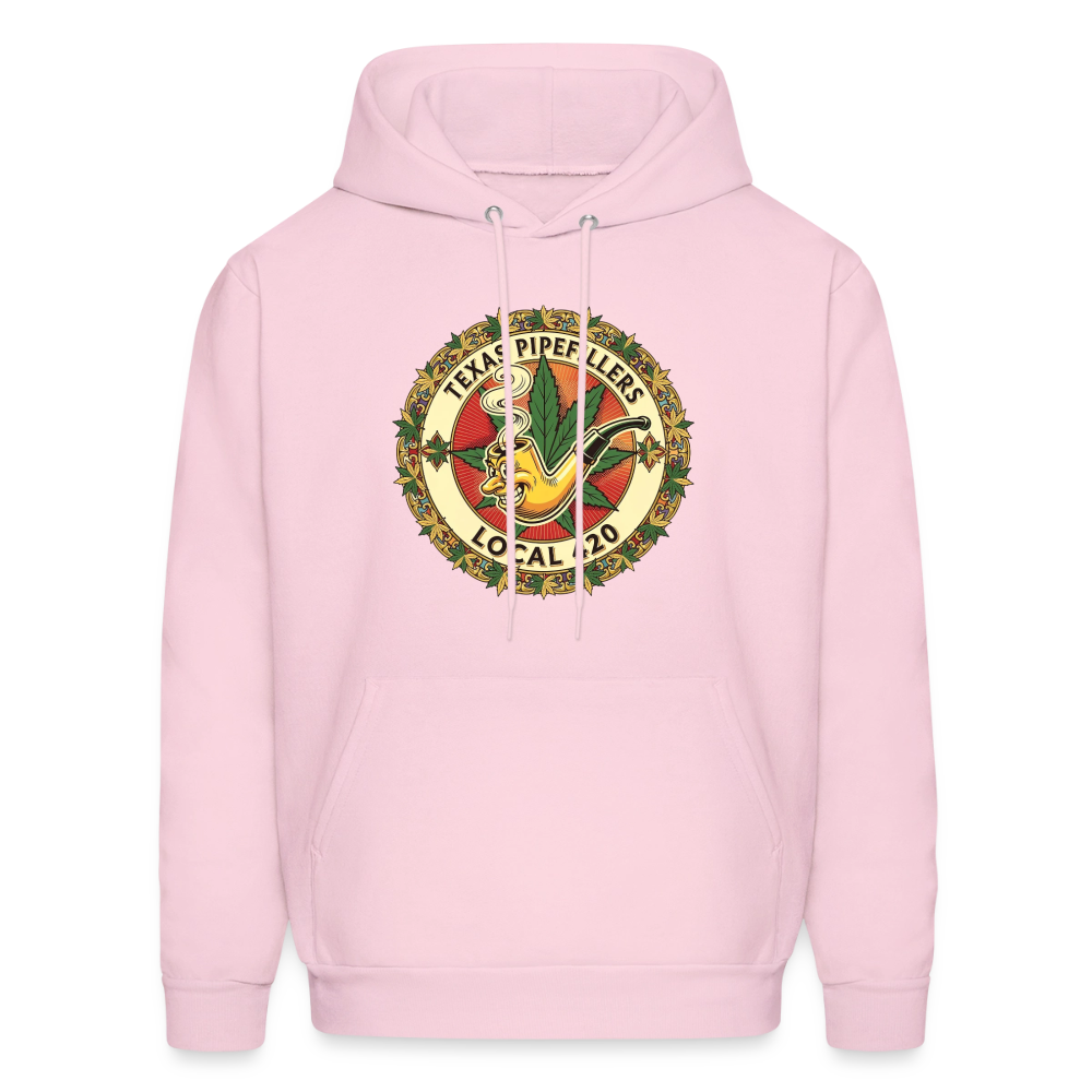 TEXAS PIPEFILLERS LOCAL 420 Men's Hoodie - pale pink