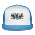 ROLL ME A BLUNT Trucker Hat - white/blue