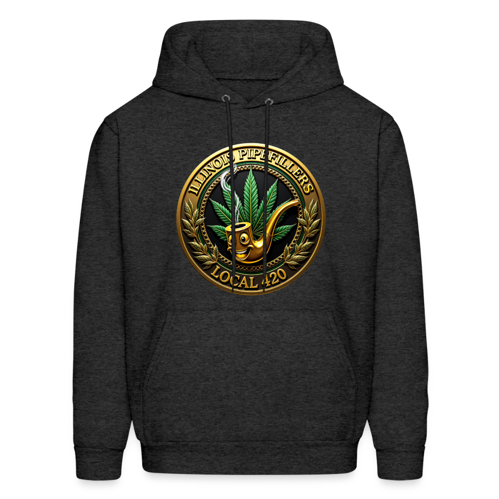 ILLINOIS PIPEFILLERS LOCAL 420 F/B DESIGN Men's Hoodie - charcoal grey