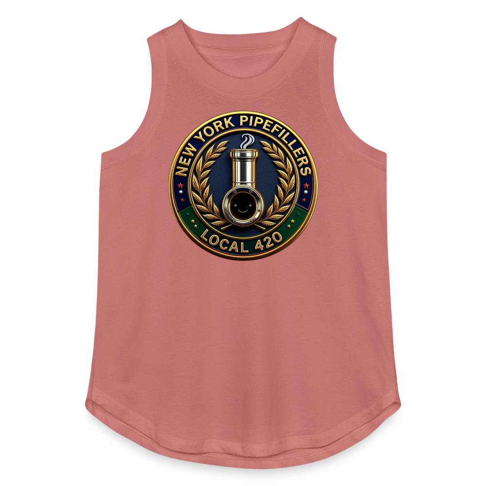 NEW YORK PIPEFILLERS LOCAL 420 Women's Relaxed Tank Top - mauve