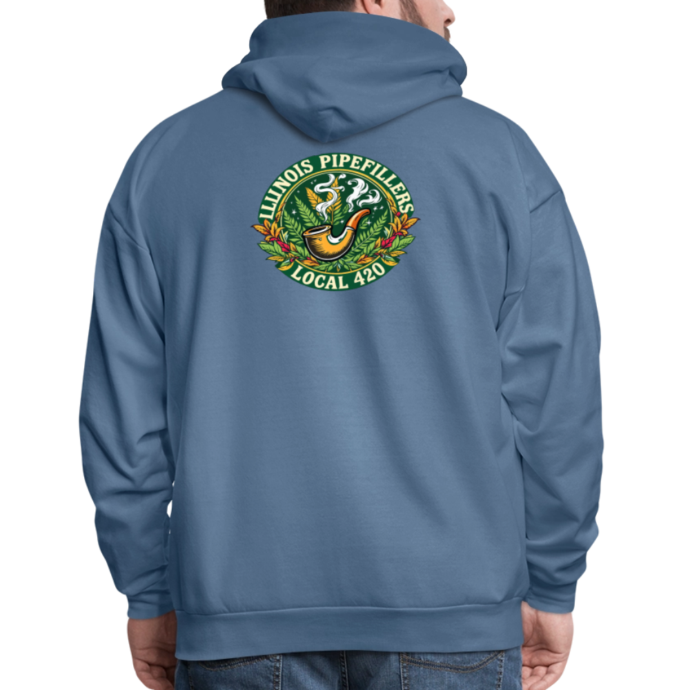 ILLINOIS PIPEFILLERS LOCAL 420 F/B DESIGN Men's Hoodie - denim blue