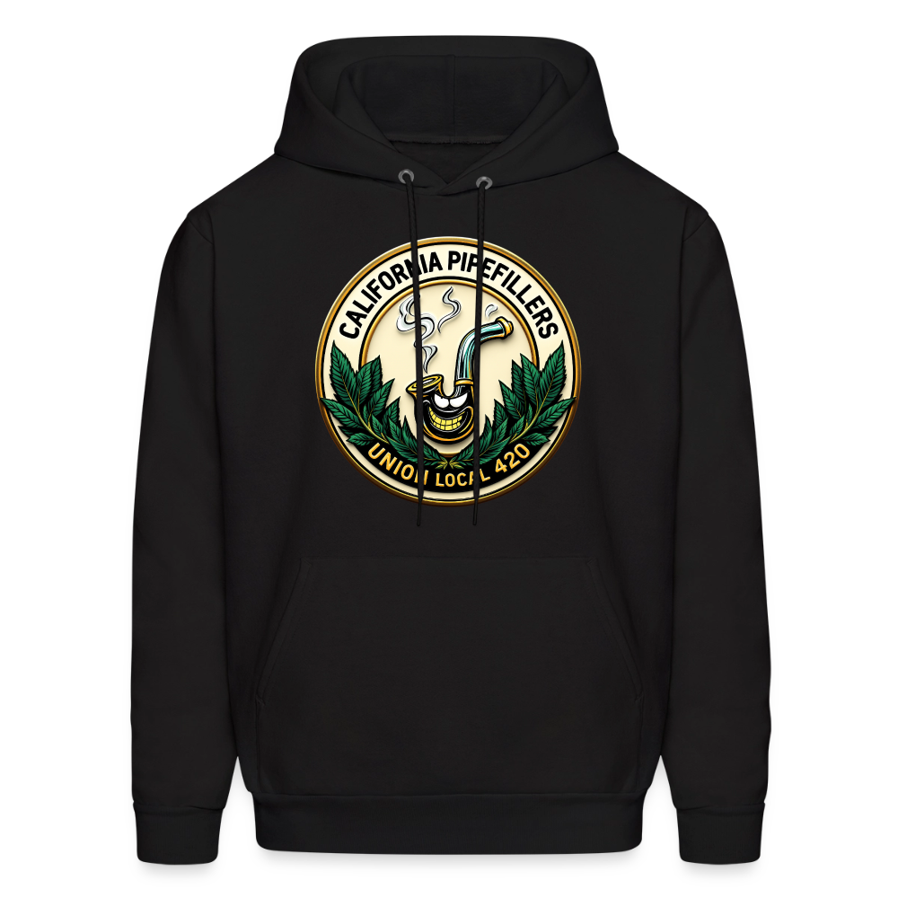 CALIFORNIA PIPEFILLERS UNION LOCAL 420 Men's Hoodie - black
