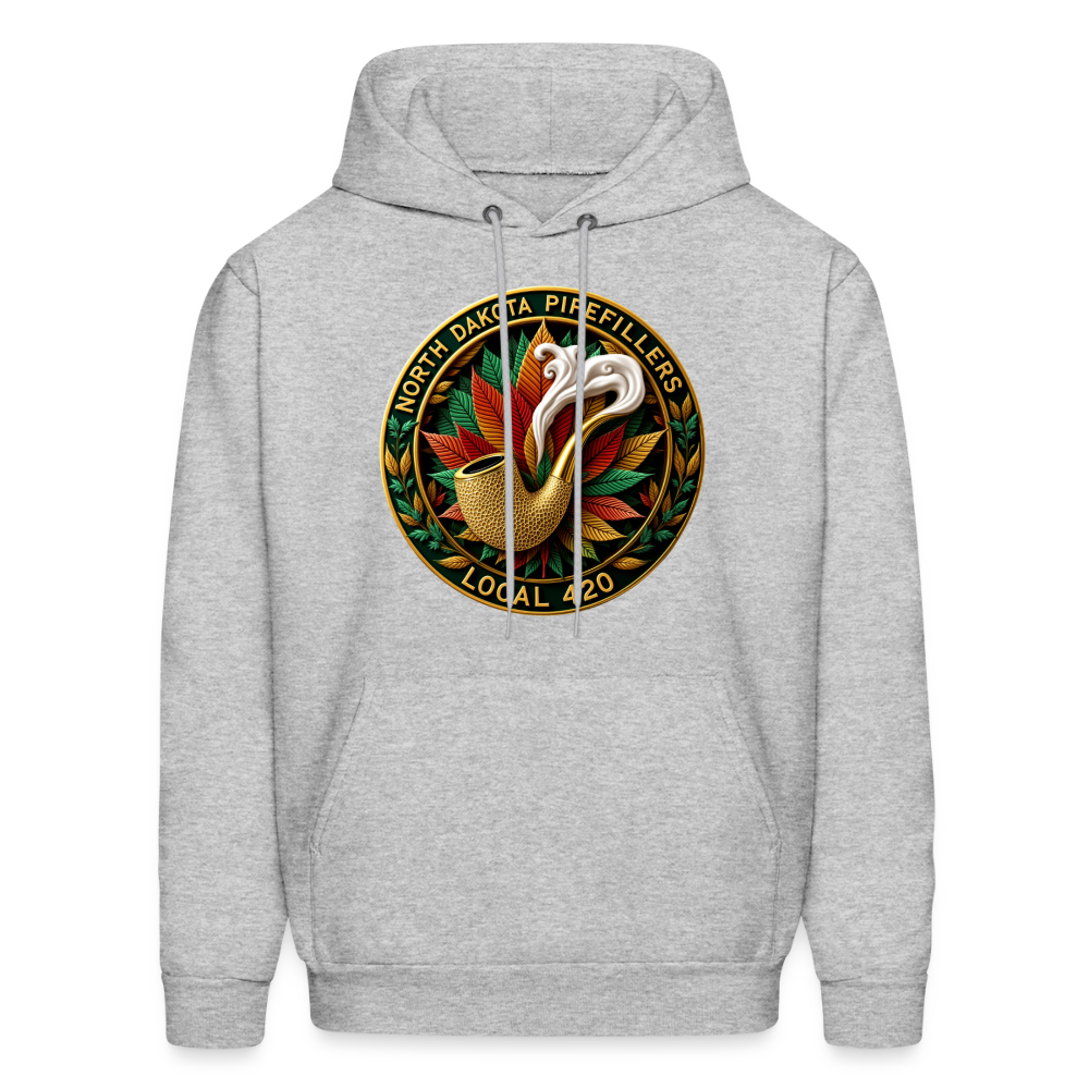 NORTH DAKOTA PIPEFILLERS LOCAL 420 F/B DESIGNS Men's Hoodie - heather gray