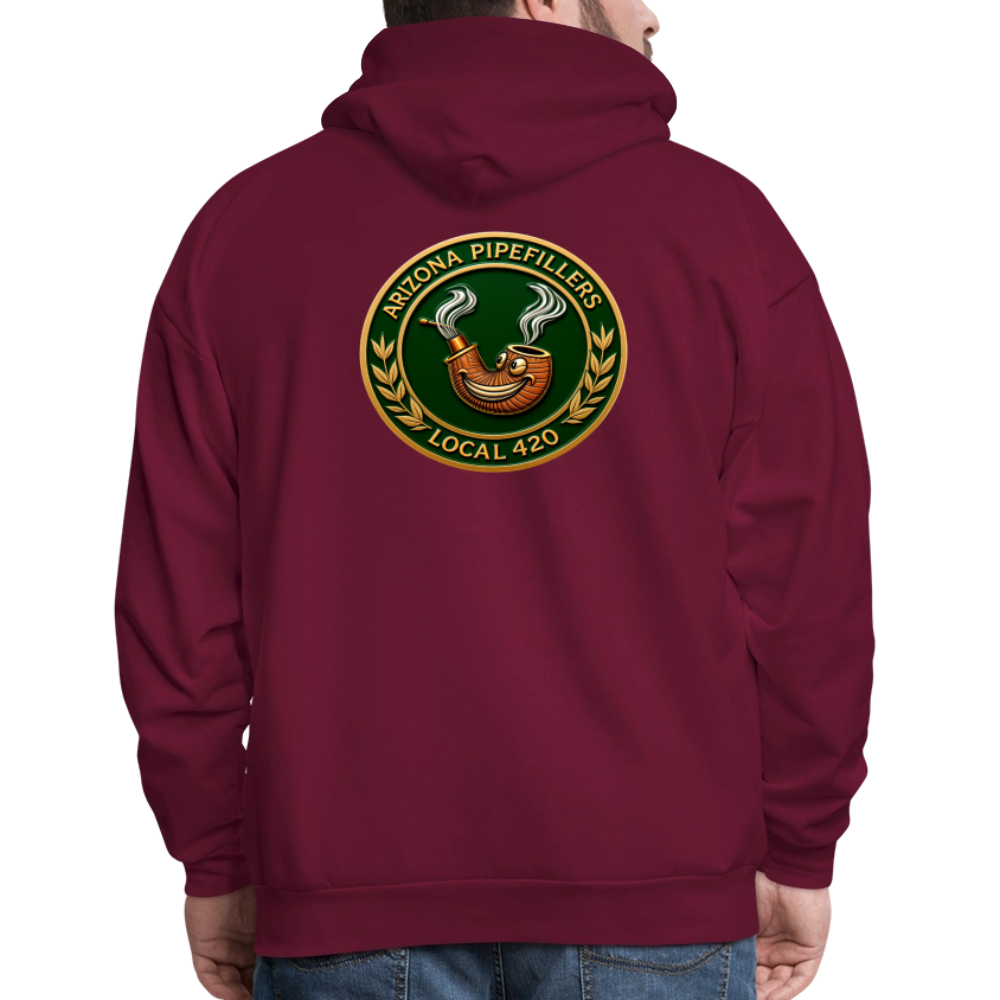 ARIZONIA PIPEFILLERS LOCAL 420 F/B DESIGN Men's Hoodie - burgundy