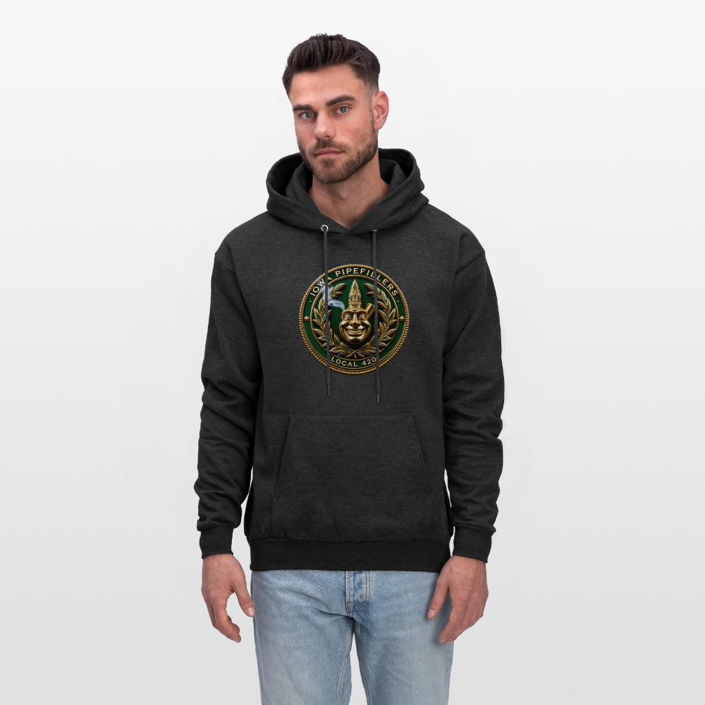 IOWA PIPEFILLERS LOCAL 420 Men's Hoodie - charcoal grey