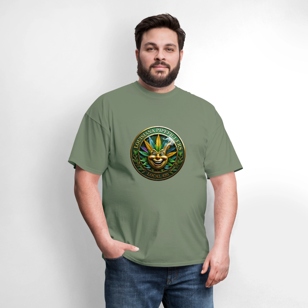 LOUISIANA PIPEFILLERS LOCAL 420 Men's T-Shirt - military green