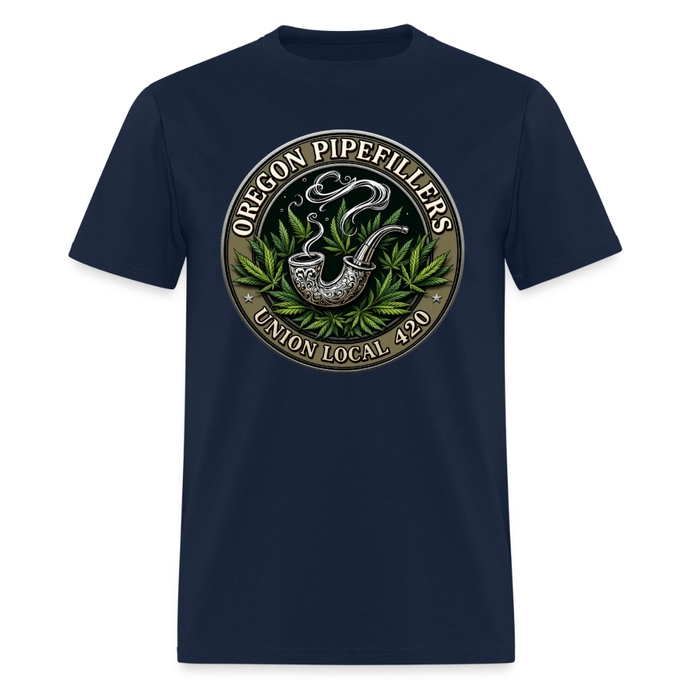 OREGON PIPEFILLERS LOCAL 420 Men's T-Shirt - navy