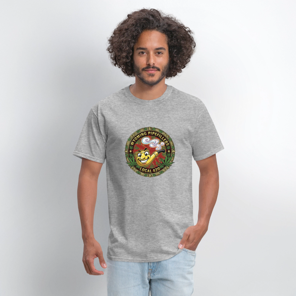 WYOMING PIPEFILLERS LOCAL 420 Men's T-Shirt - heather gray