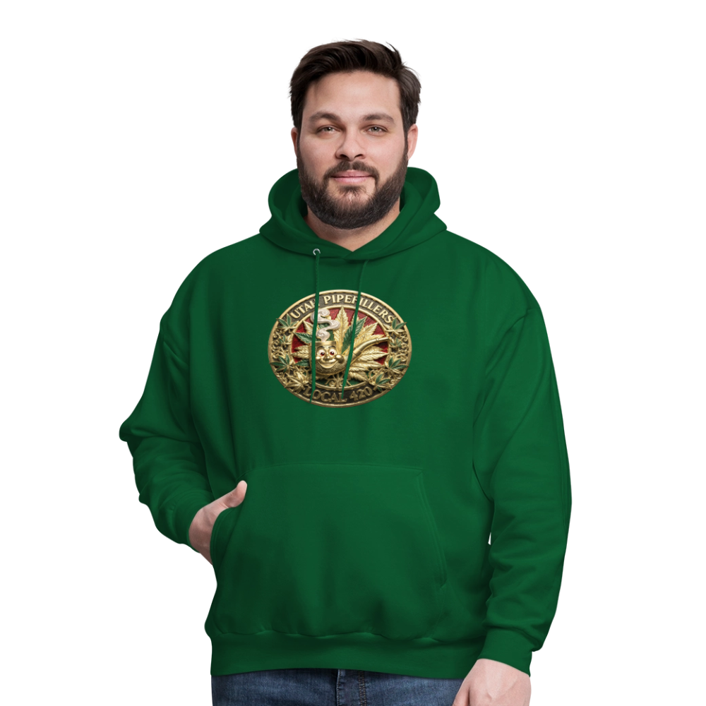 UTAH PIPEFILLERS LOCAL 420 F/B DESIGN Men's Hoodie - forest green