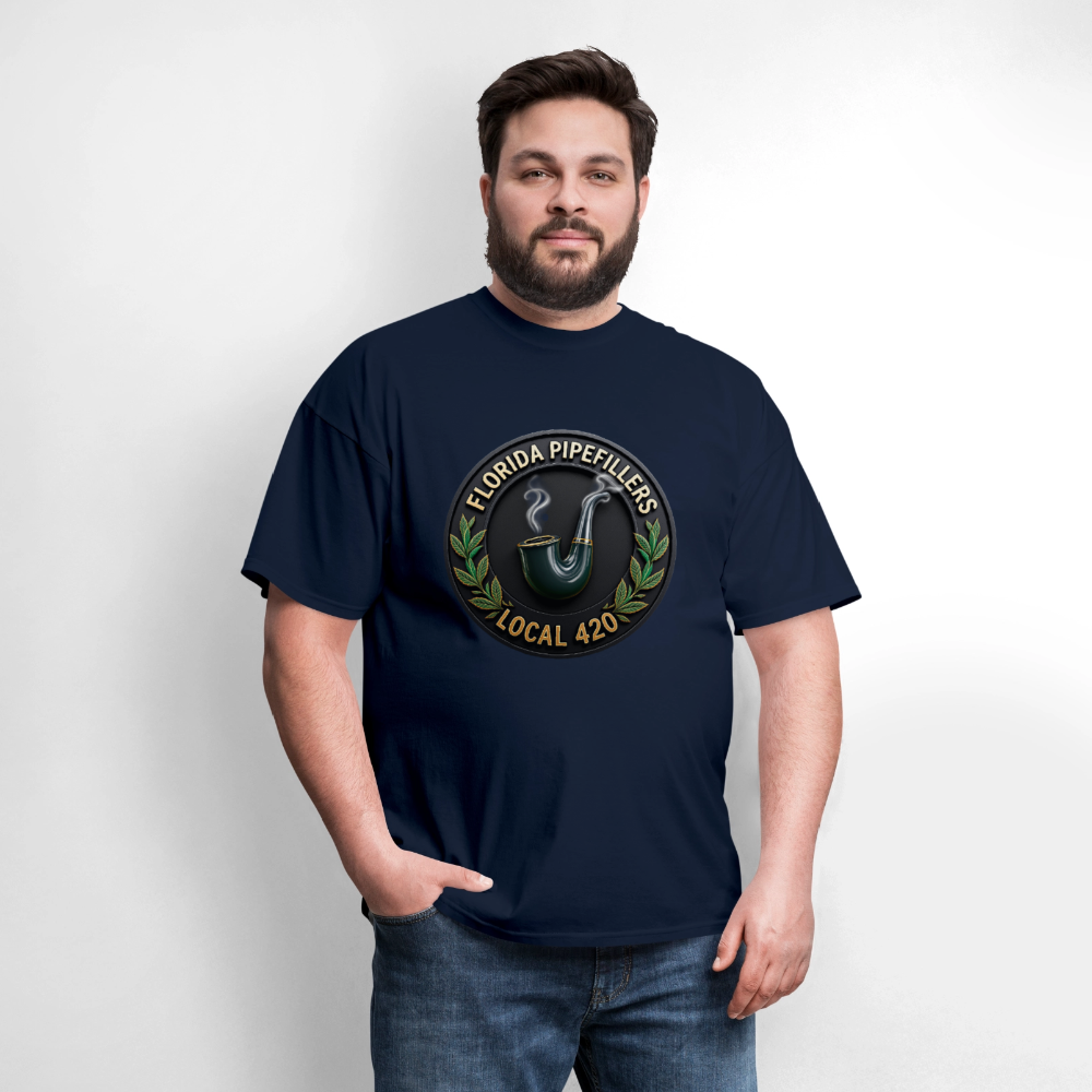 FLORIDA PIPEFILLERS LOCAL 420 Men's T-Shirt - navy