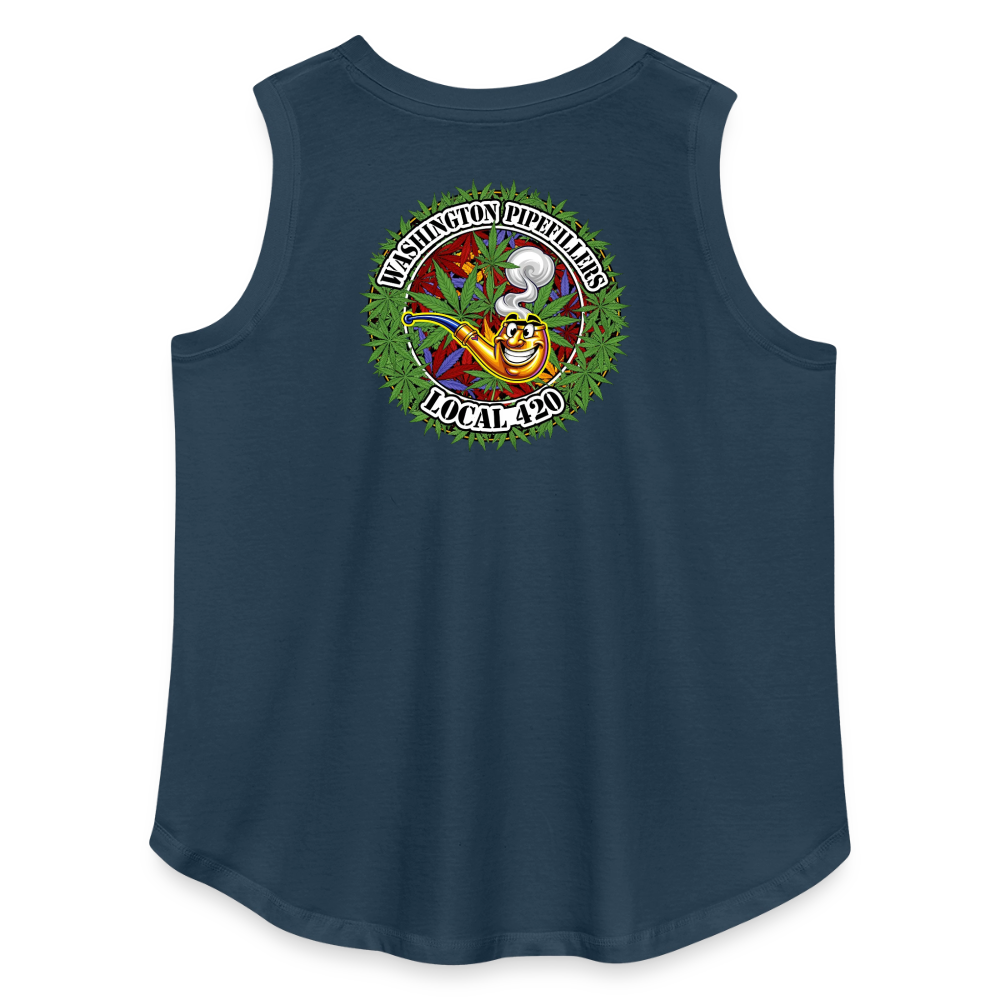 WASHINGTON PIPEFILLERS LOCAL 420 F/B DESIGN Women's Curvy Relaxed Tank Top - denim