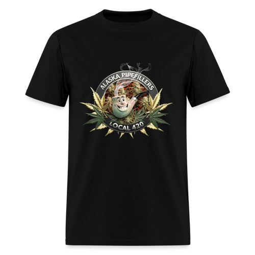 ALASKA PIPEFILLERS LOCAL 420 F/B DESIGN Men's T-Shirt - black