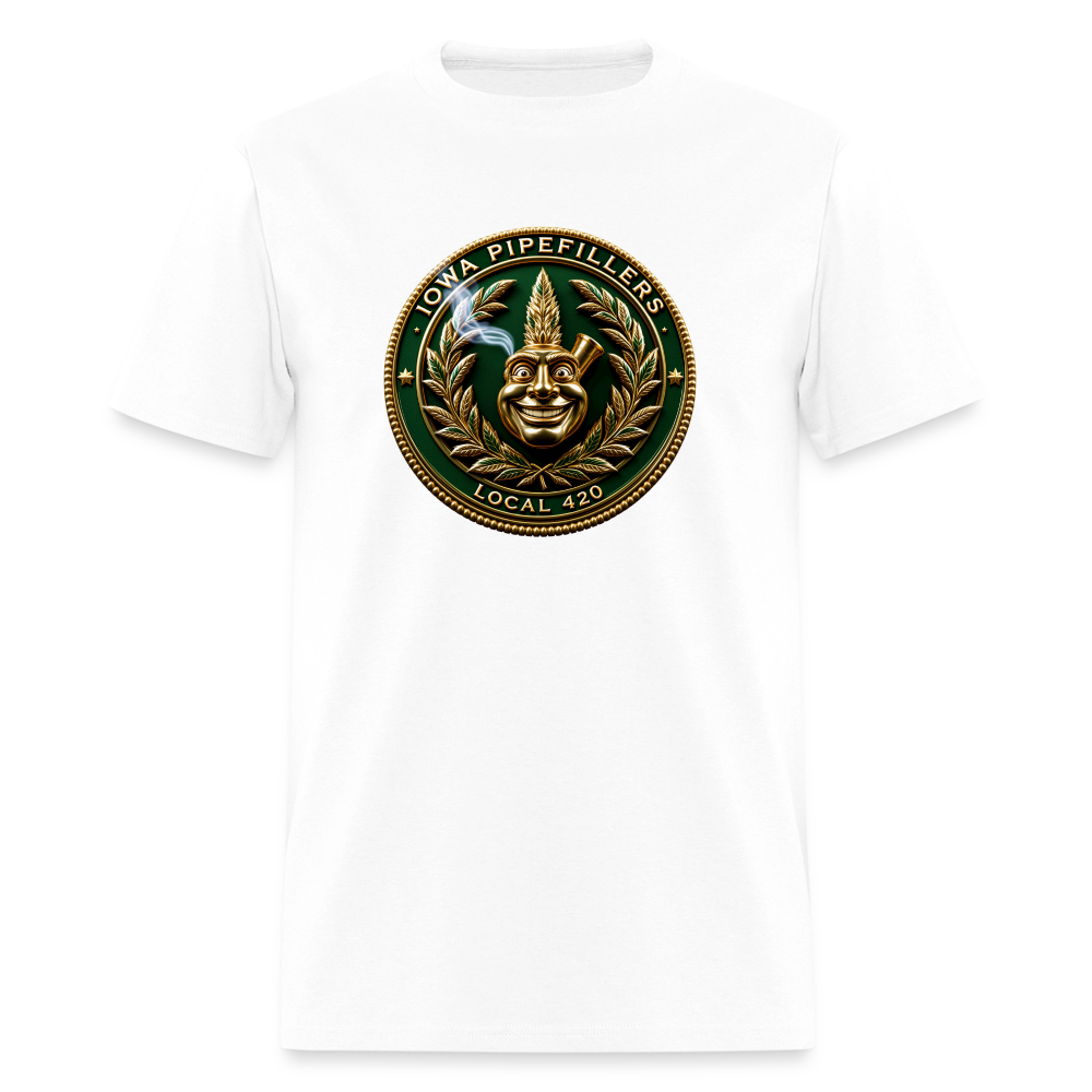 IOWA PIPEFILLERS LOCAL 420 F/B DESIGN Men's T-Shirt - white