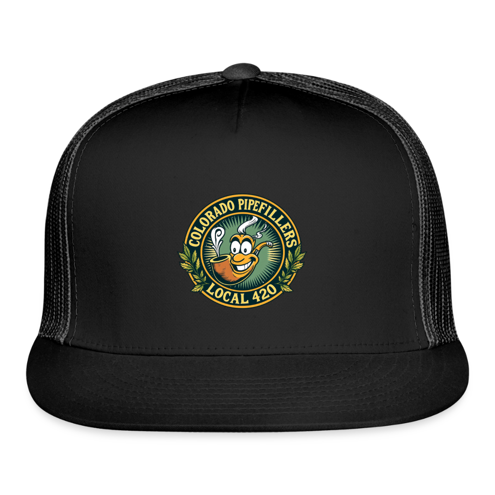 COLORADO PIPEFILLERS LOCAL 420 Trucker Hat - black/black