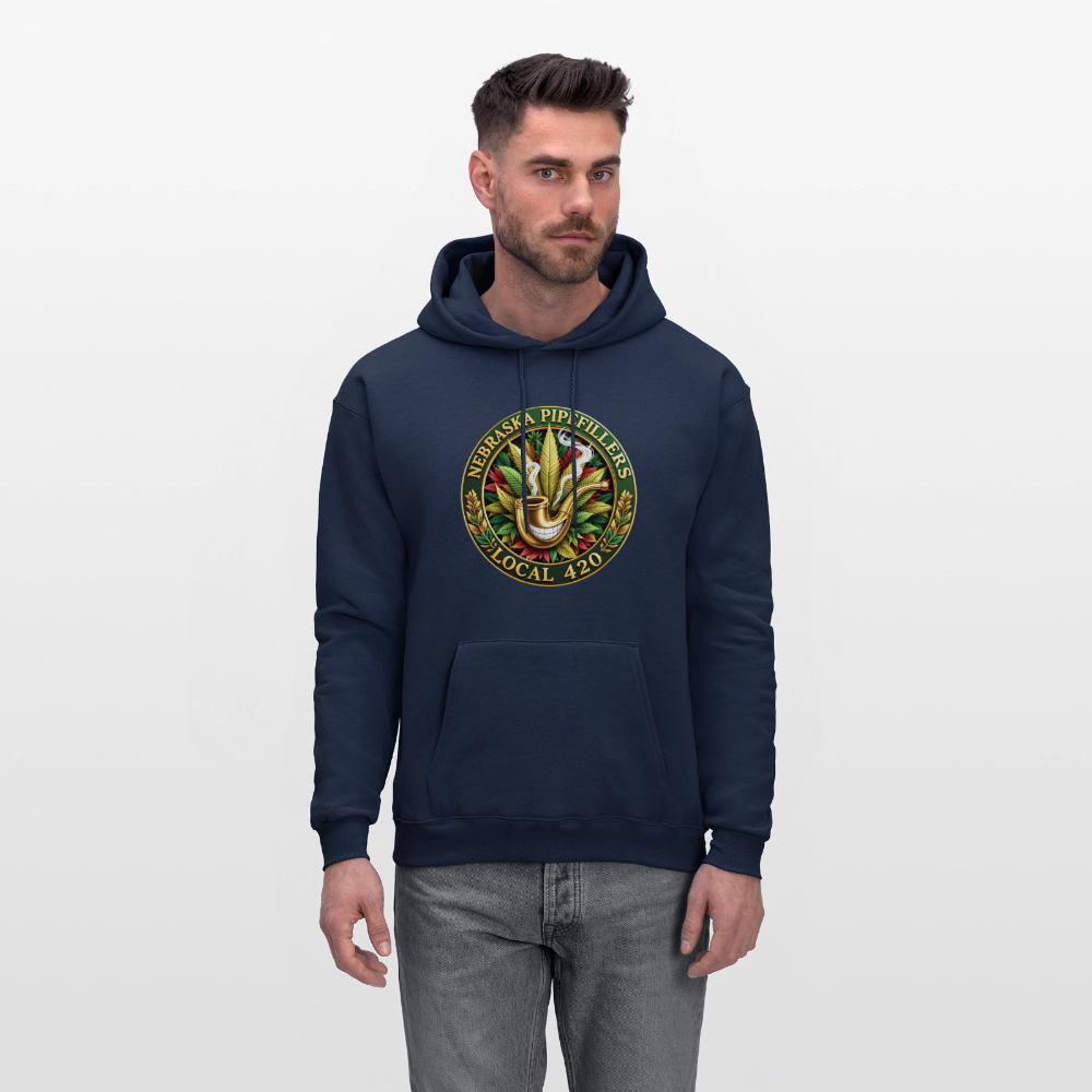 NEBRASKA PIPEFILLERS LOCAL 420 F/B DESIGNS Men's Hoodie - navy