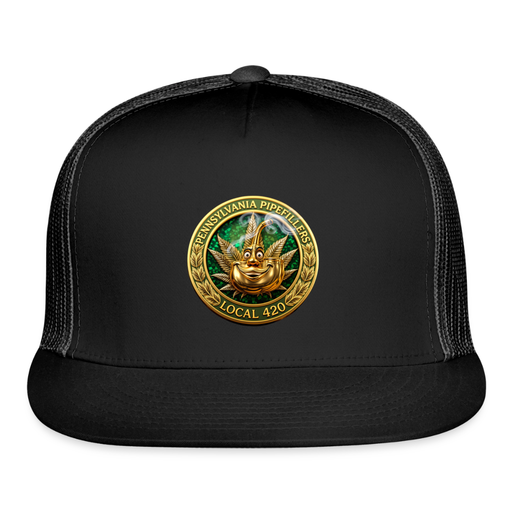 PENNSYLVANIA PIPEFILLERS LOCAL 420 Trucker Hat - black/black