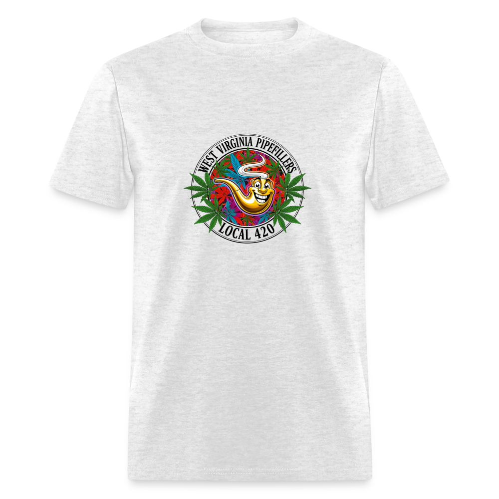 WEST VIRGINIA PIPEFILLERS LOCAL 420 F/B DESIGN Men's T-Shirt - light heather gray