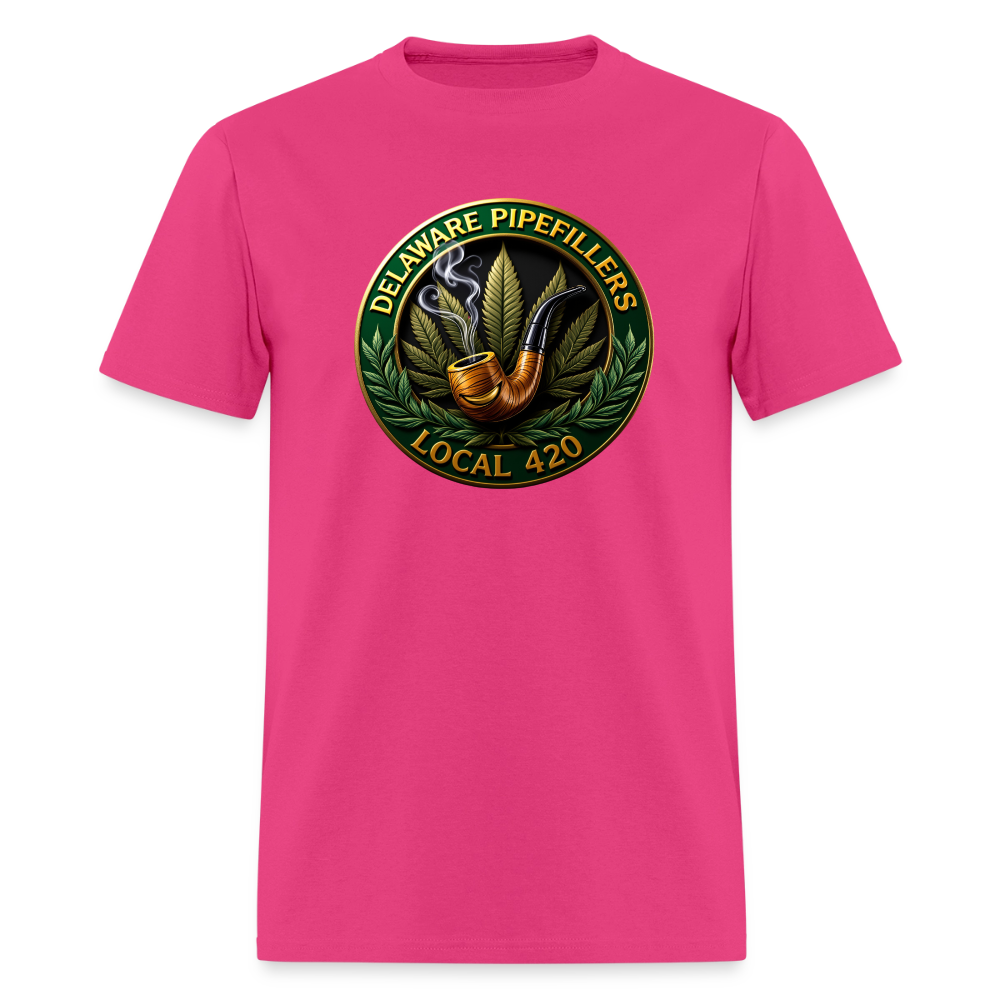 DELAWARE  PIPEFILLERS LOCAL 420 F/B DESIGN Men's T-Shirt - fuchsia