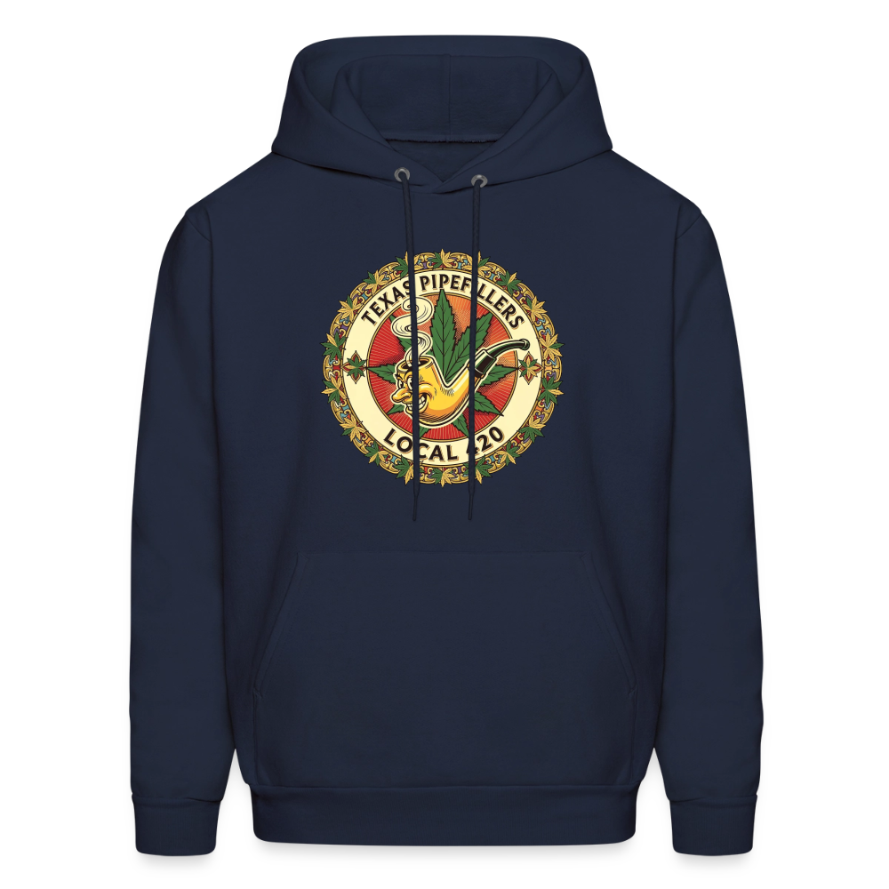 TEXAS PIPEFILLERS LOCAL 420 F/B DESIGN Men's Hoodie - navy