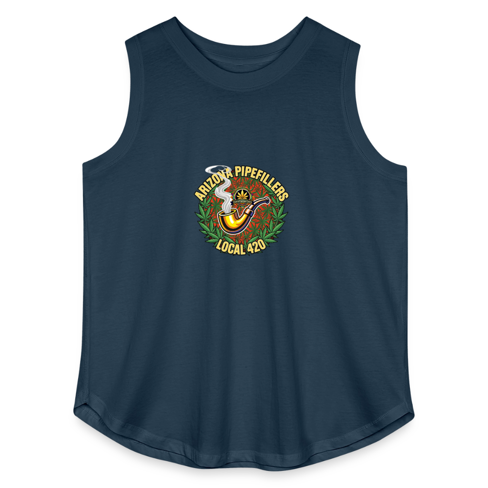 ARIZONA PIPEFILLERS LOCAL 420 Women's Curvy Relaxed Tank Top - denim