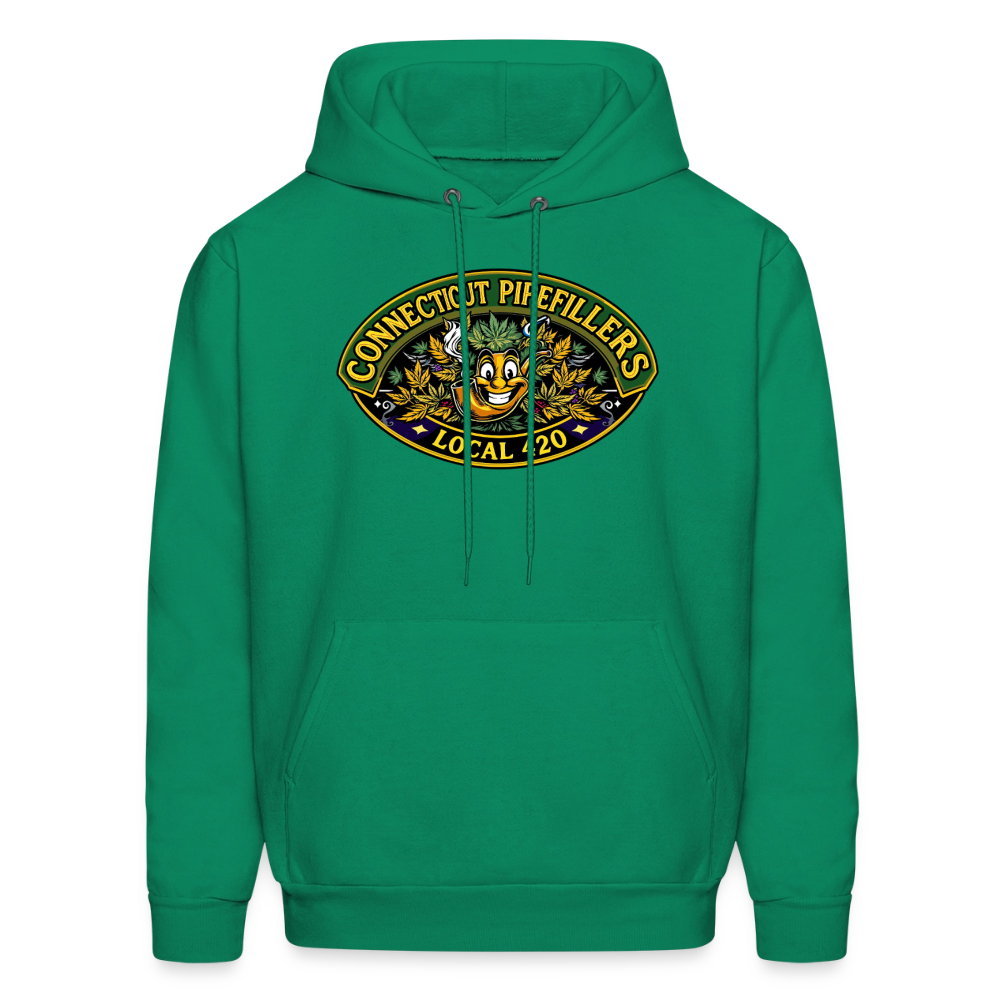 CONNECTICUT PIPEFILLERD LOCAL 420 F/B DESIGN Men's Hoodie - kelly green
