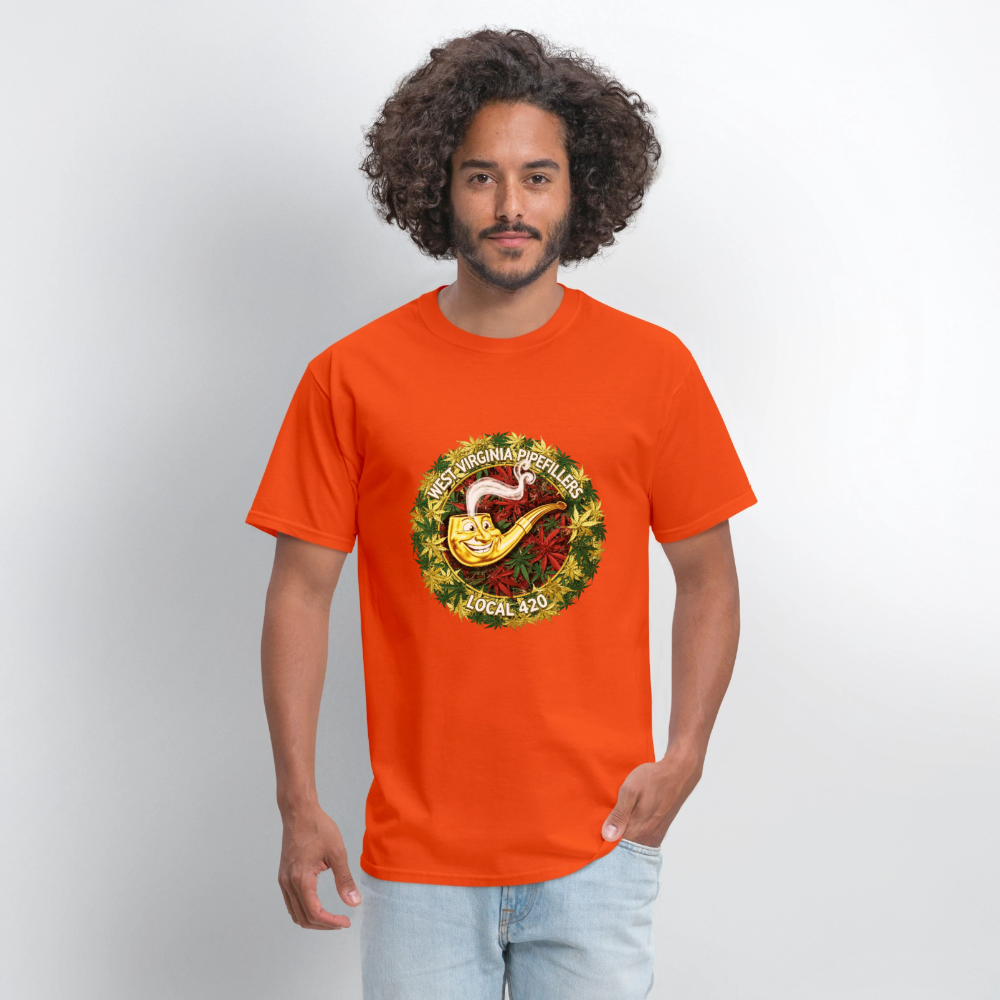 WEST VIRGINIA PIPIEFILLERS LOCAL 420 Men's T-Shirt - orange