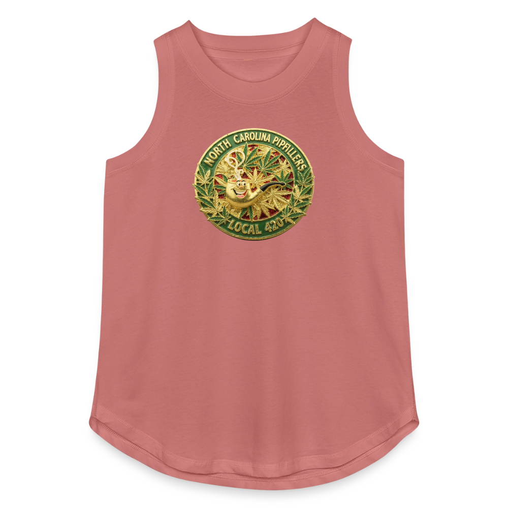 NORTH CAROLINIA PIPEFILLERS LOCAL 420 Women's Relaxed Tank Top - mauve