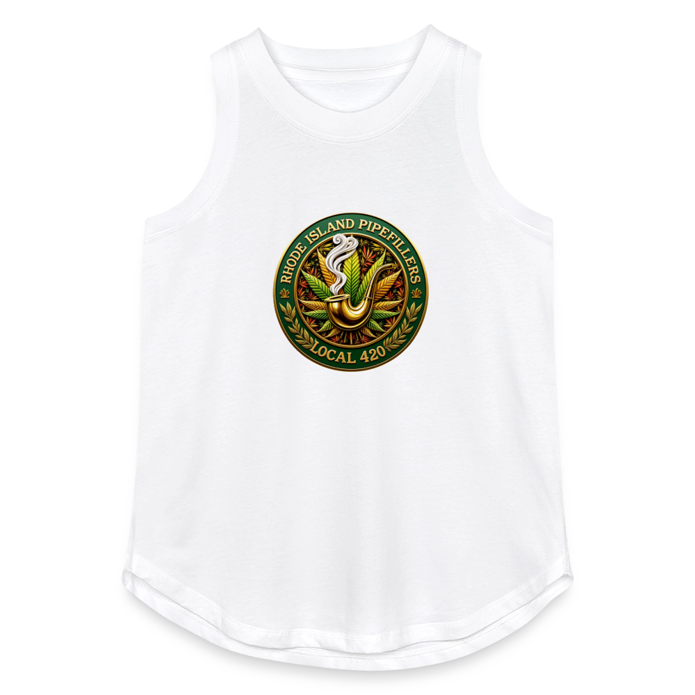 RHODE ISLAND PIPEFILLERS LOCAL 420 Women's Relaxed Tank Top - white