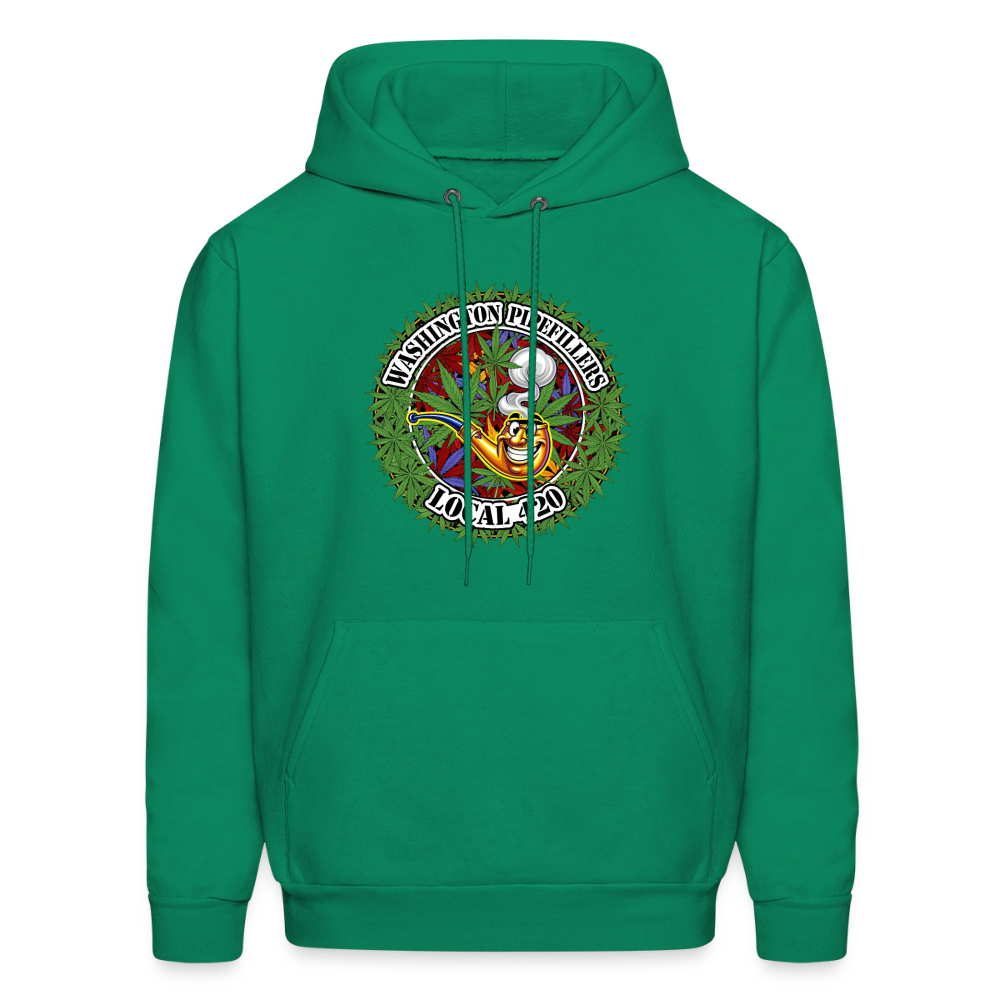 WASHINGTON PIPEFILLERS LOCAL 420 Men's Hoodie - kelly green
