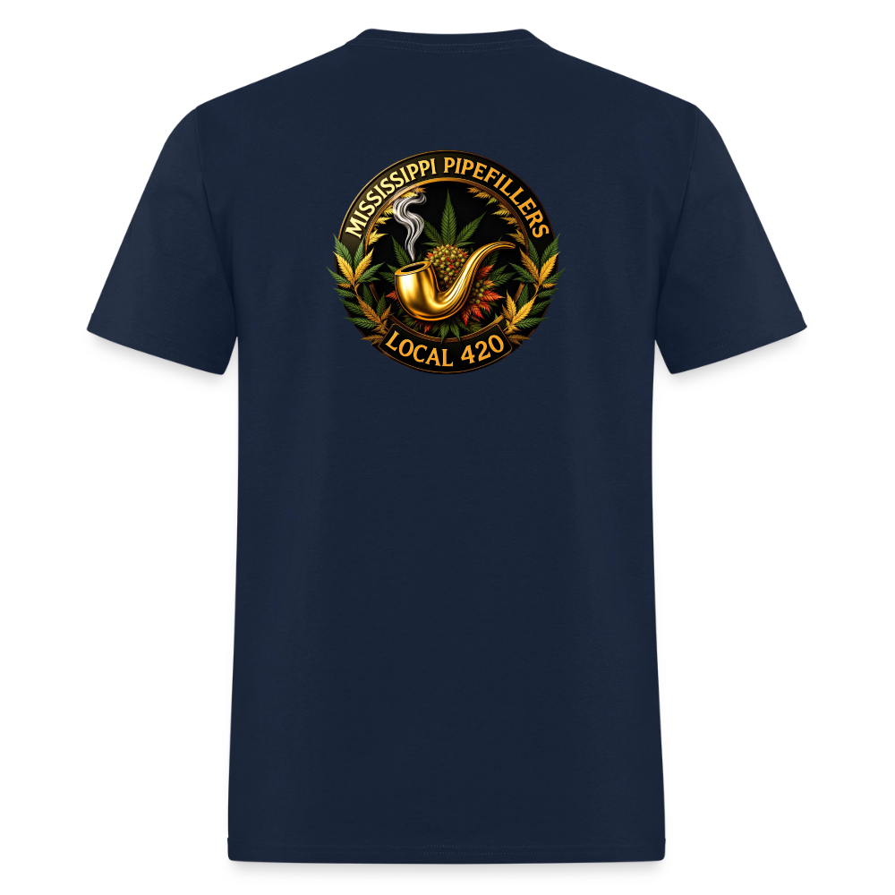 MISSISSIPPI PIPEFILLERS LOCAL 420 Men's T-Shirt - navy