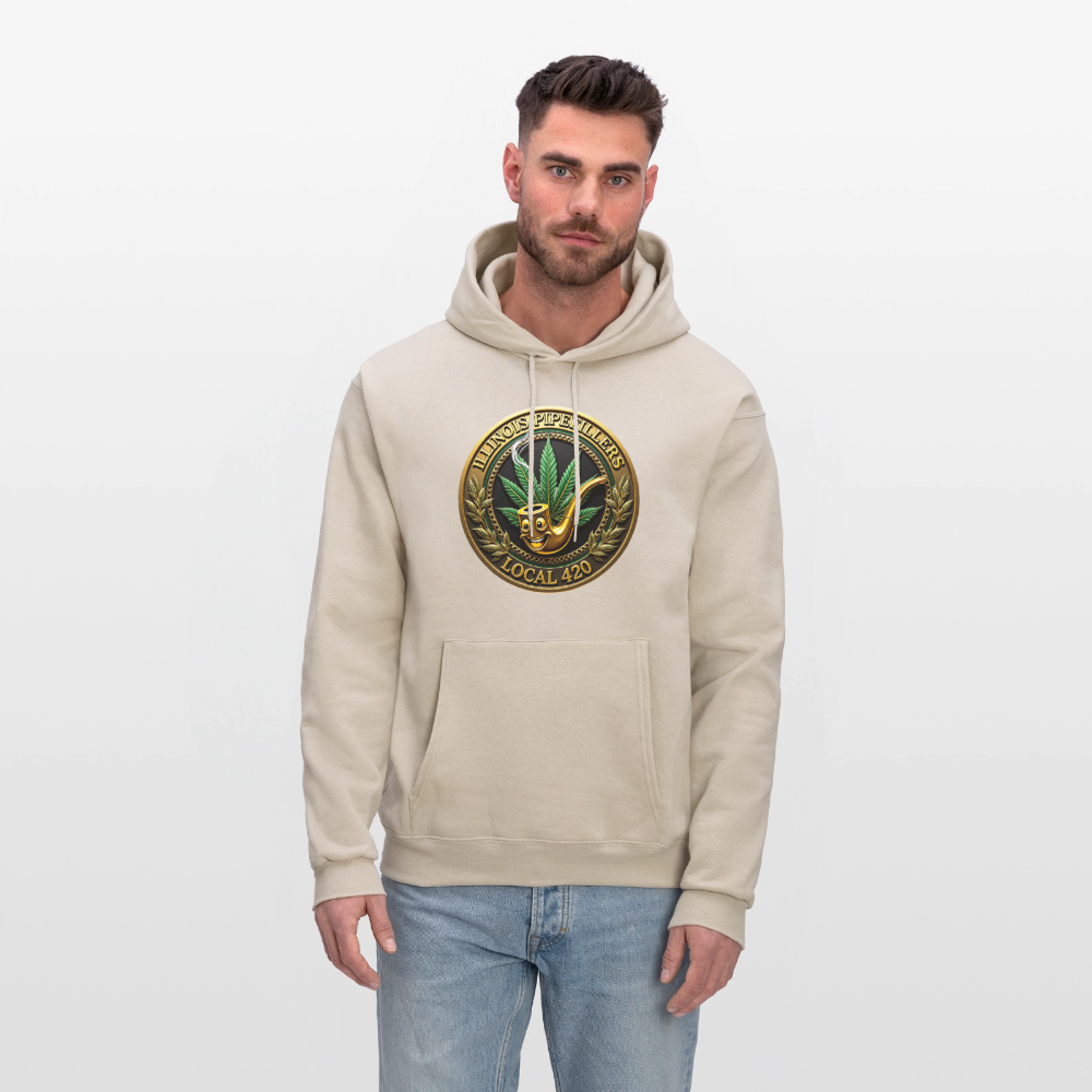 ILLINOIS PIPEFILLERS LOCAL 420 Men's Hoodie - Sand