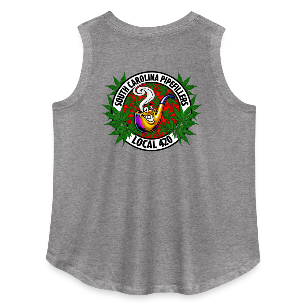 SOUTH CAROLINA PIPEFILLERS LOCAL 420 F/B DESIGN Women's Curvy Relaxed Tank Top - granite heather 