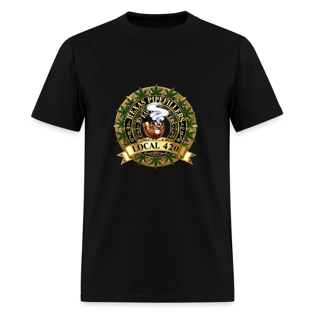 TEXAS PIPEFILLERS LOCAL 420 Men's T-Shirt - black