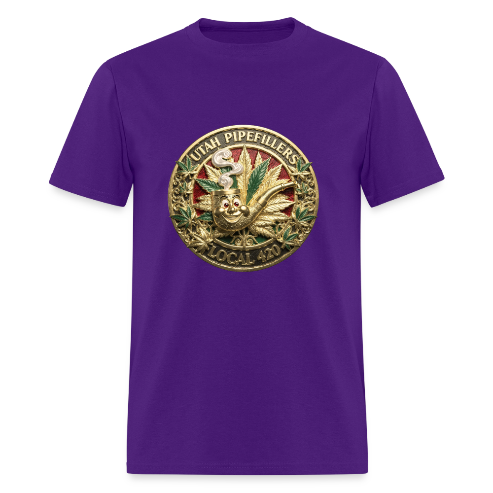 UTAH PIPEFILLERS LOCAL 420 Men's T-Shirt - purple
