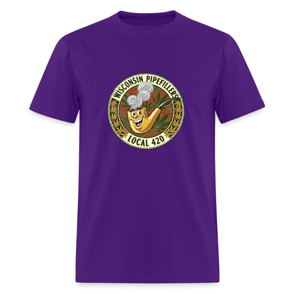 WISCONSIN PIPEFILLERS LOCL 420 Men's T-Shirt - purple
