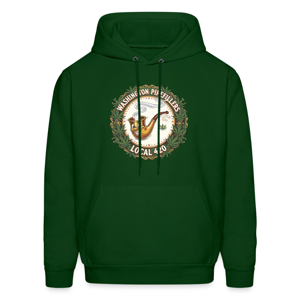 WASHINGTON PIPEFILLERS LOCAL 420 Men's Hoodie - forest green