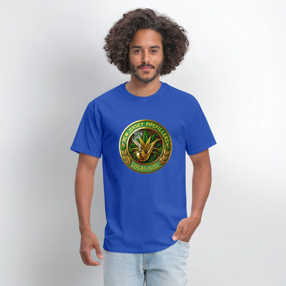 NEW JERSEY PIPEFILLERS LOCAL 420 Men's T-Shirt - royal blue