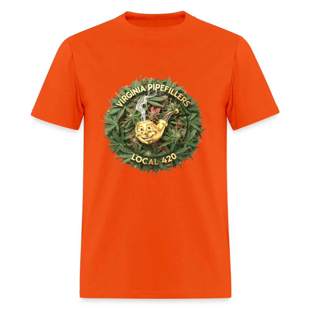 VIRGINIA PIPEFILLERS LOCAL 420 F/B DESIGN Men's T-Shirt - orange