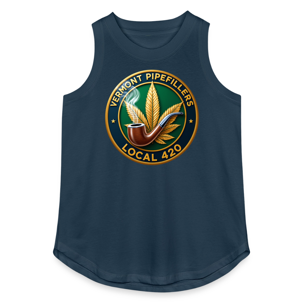 VERMONT PIPEFILLERS LOCAL 420 Women's Relaxed Tank Top - denim