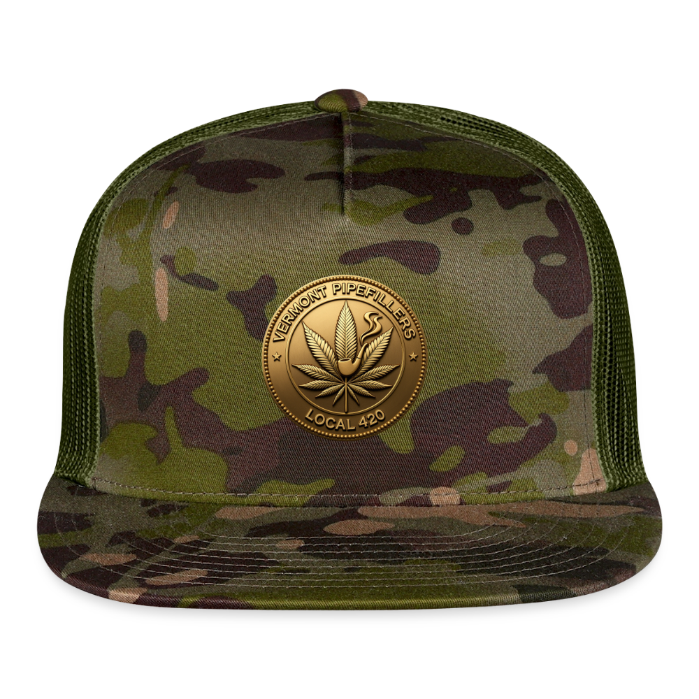 VERMONT PIPEFILLERS LOCAL 420 CAMO Trucker Hat - MultiCam\green