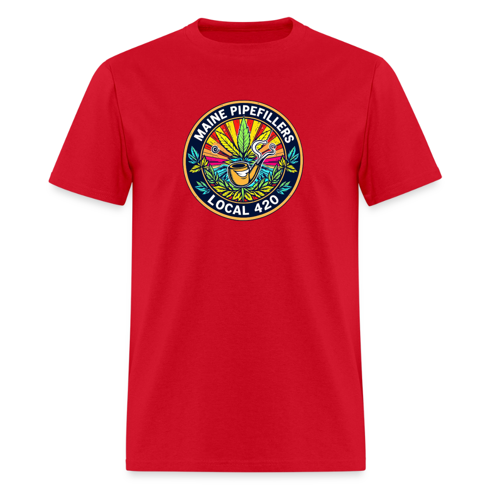 MAINE PIPEFILLERS LOCAL 420 Men's T-Shirt - red