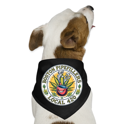 BOSTON PIPEFILLERS LOCAL 420 Dog Bandana - black