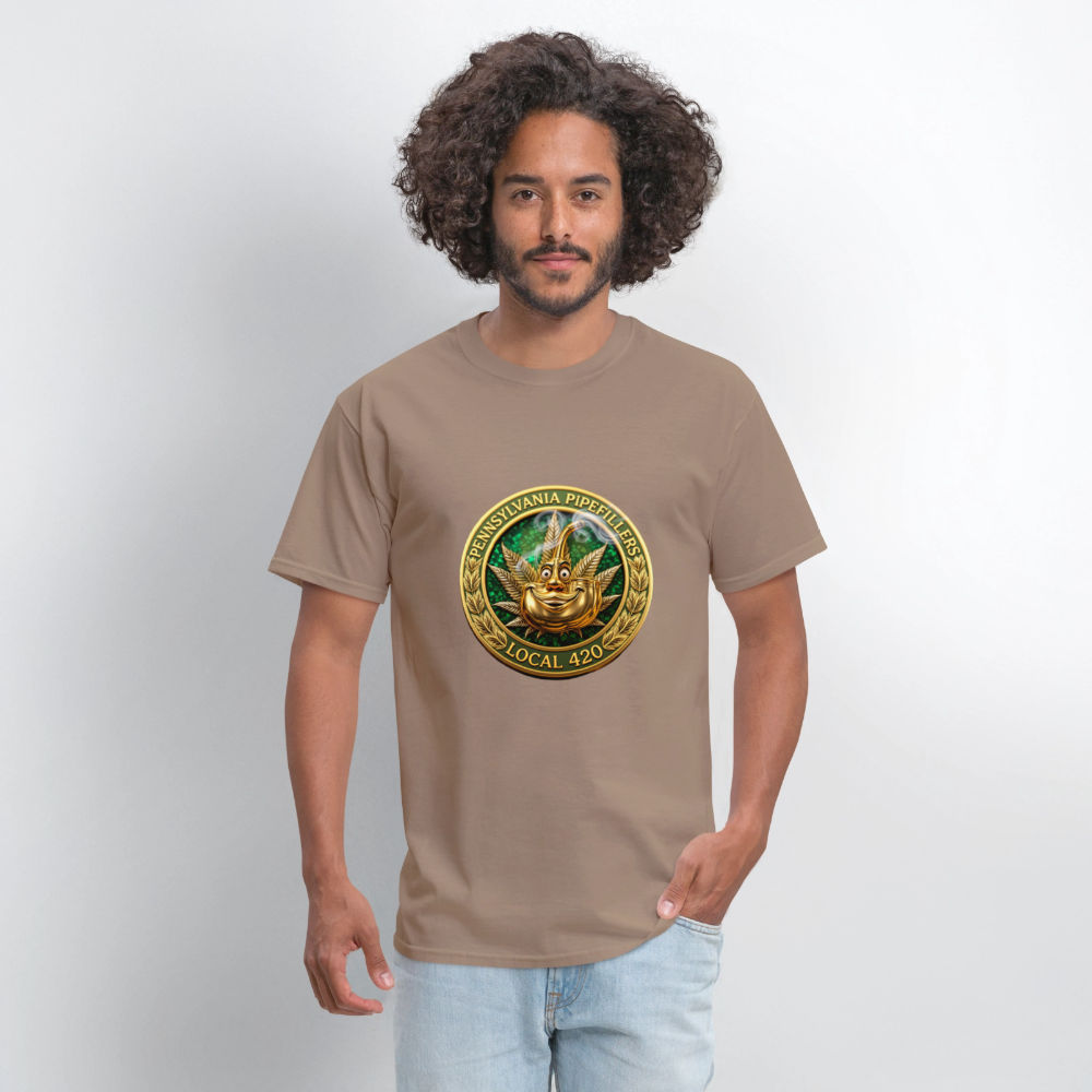 PENNSYLVANIA  PIPEFILLERS LOCAL 420 Men's T-Shirt - safari