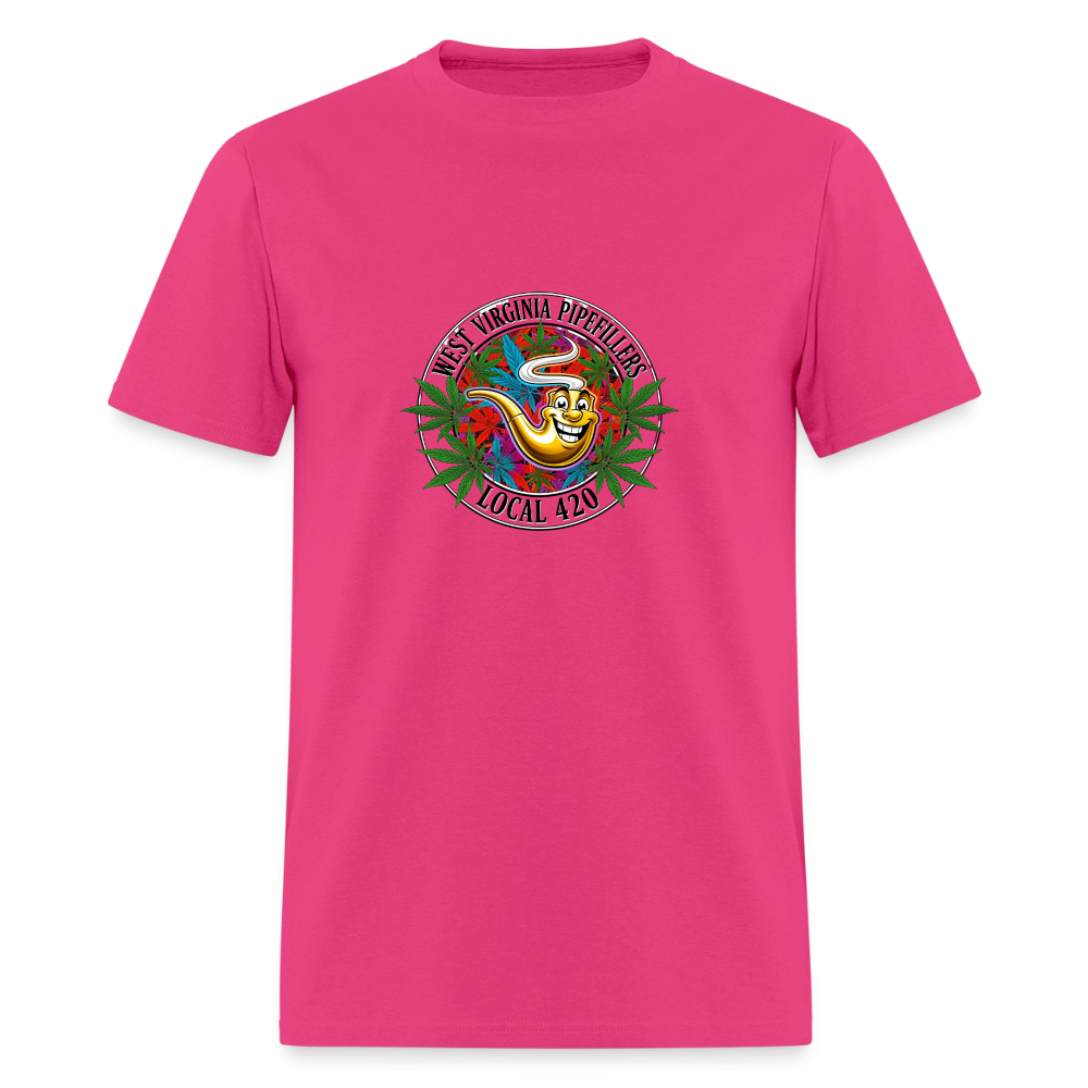 WEST VIRGINIA PIPEFILLERS LOCAL 420 F/B DESIGN Men's T-Shirt - fuchsia