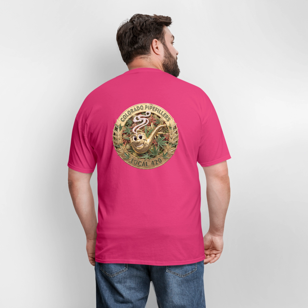 COLORADO PIPEFILLERS LOCAL 420 Men's T-Shirt - fuchsia