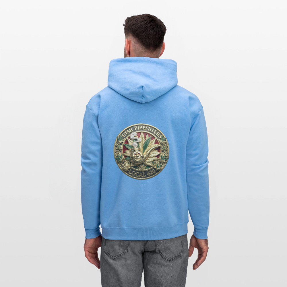 UTAH PIPEFILLERS LOCAL 420 F/B DESIGN Men's Hoodie - carolina blue