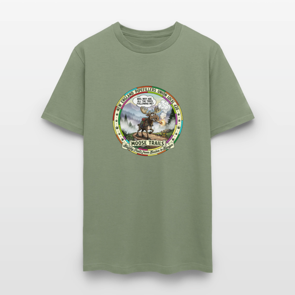 NEW ENGLAND PIPEFILLERS UNION LOCAL 420 "BRO" Soft Cotton Tee - military green