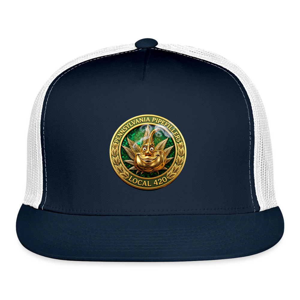 PENNSYLVANIA PIPEFILLERS LOCAL 420 Trucker Hat - navy/white