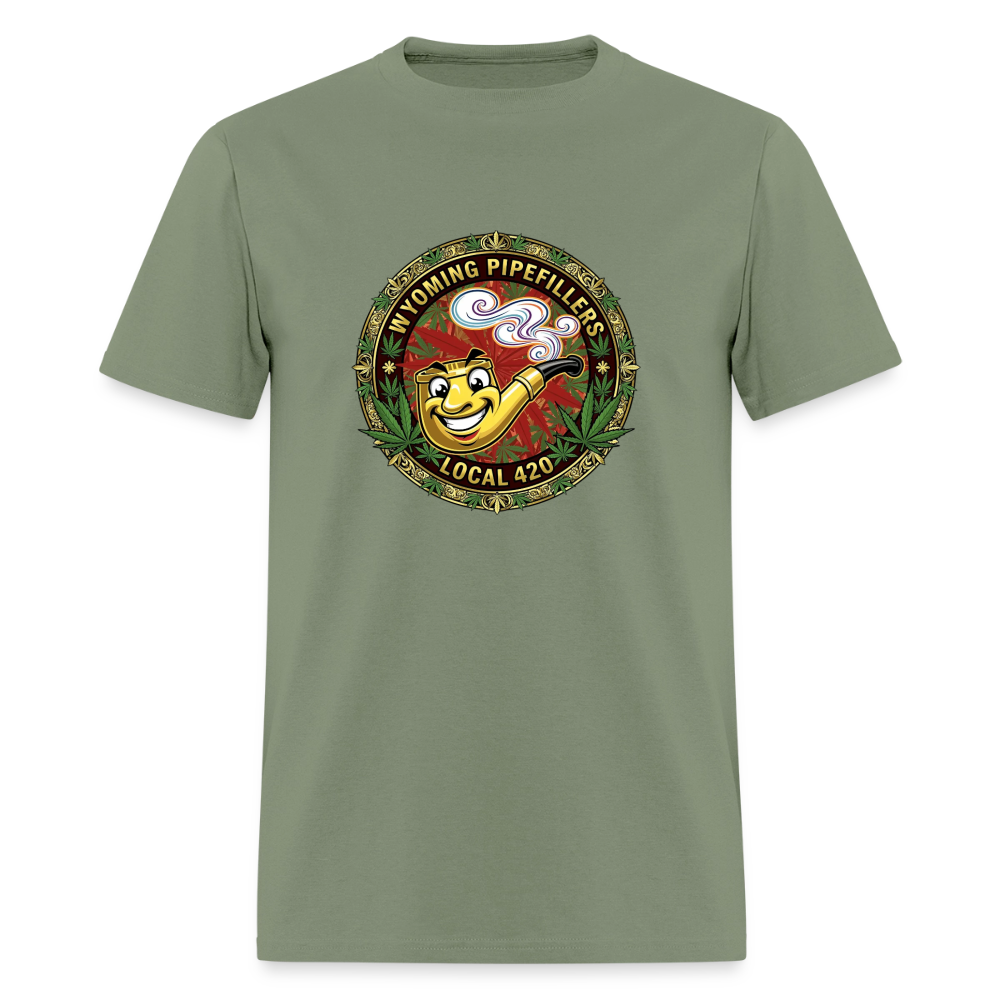 WYOMING PIPEFILLERS LOCAL 420 Men's T-Shirt - military green